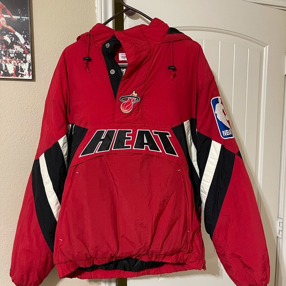Miami Heat Mitchell & Ness Vintage Flashback Pullover Jacket - Picture 1 of 5